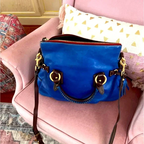 Dooney & Bourke Blue Toledo Florentine Satchel - Picture 2 of 16